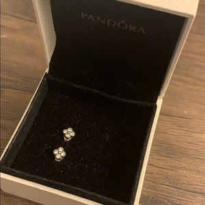 Pandora sterling silver stud earrings